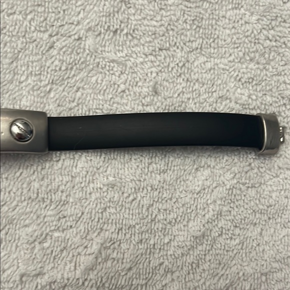 Black Rubber and Silver Bracelet - Picture 7 of 9